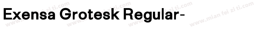 Exensa Grotesk Regular字体转换